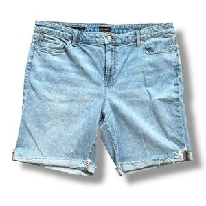 Talbots Girlfriend Denim Short 9" Mira Light Wash Blue Jean Women's Plus Size 16